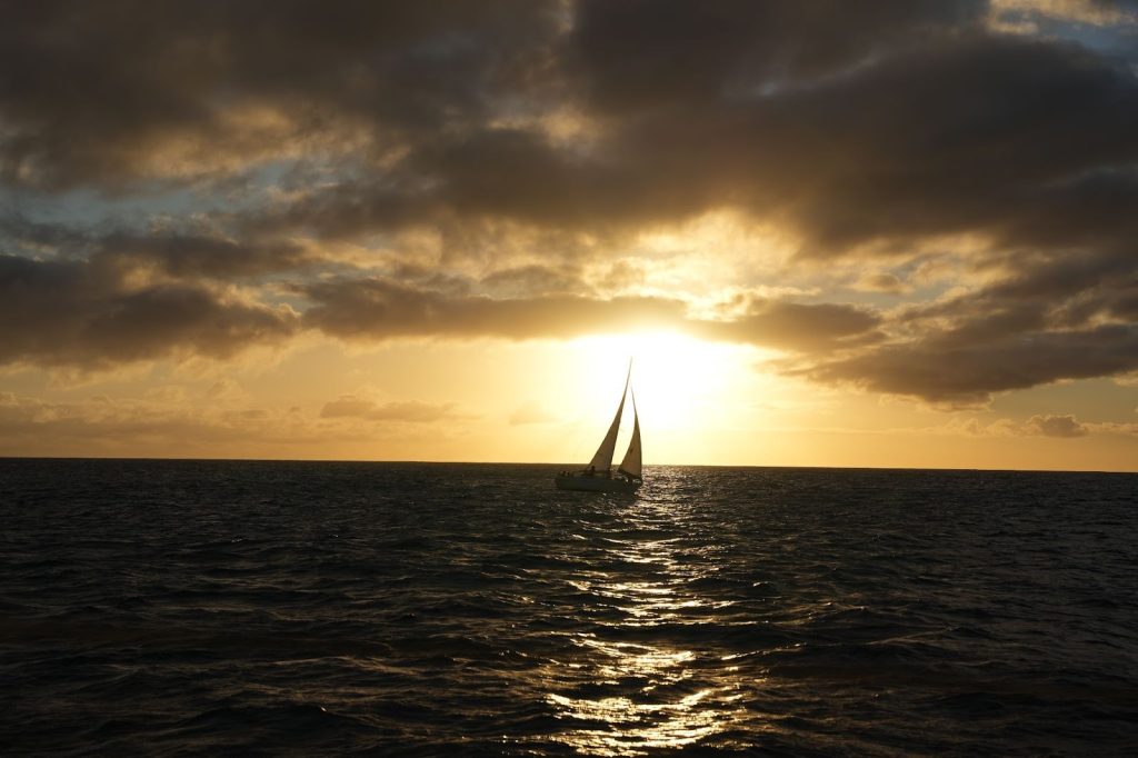 A sunset view from a cruise in Honolulu. 